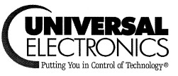 (UNIVERSAL ELECTRONICS LOGO)